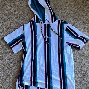 Hooded T Shirt Striped